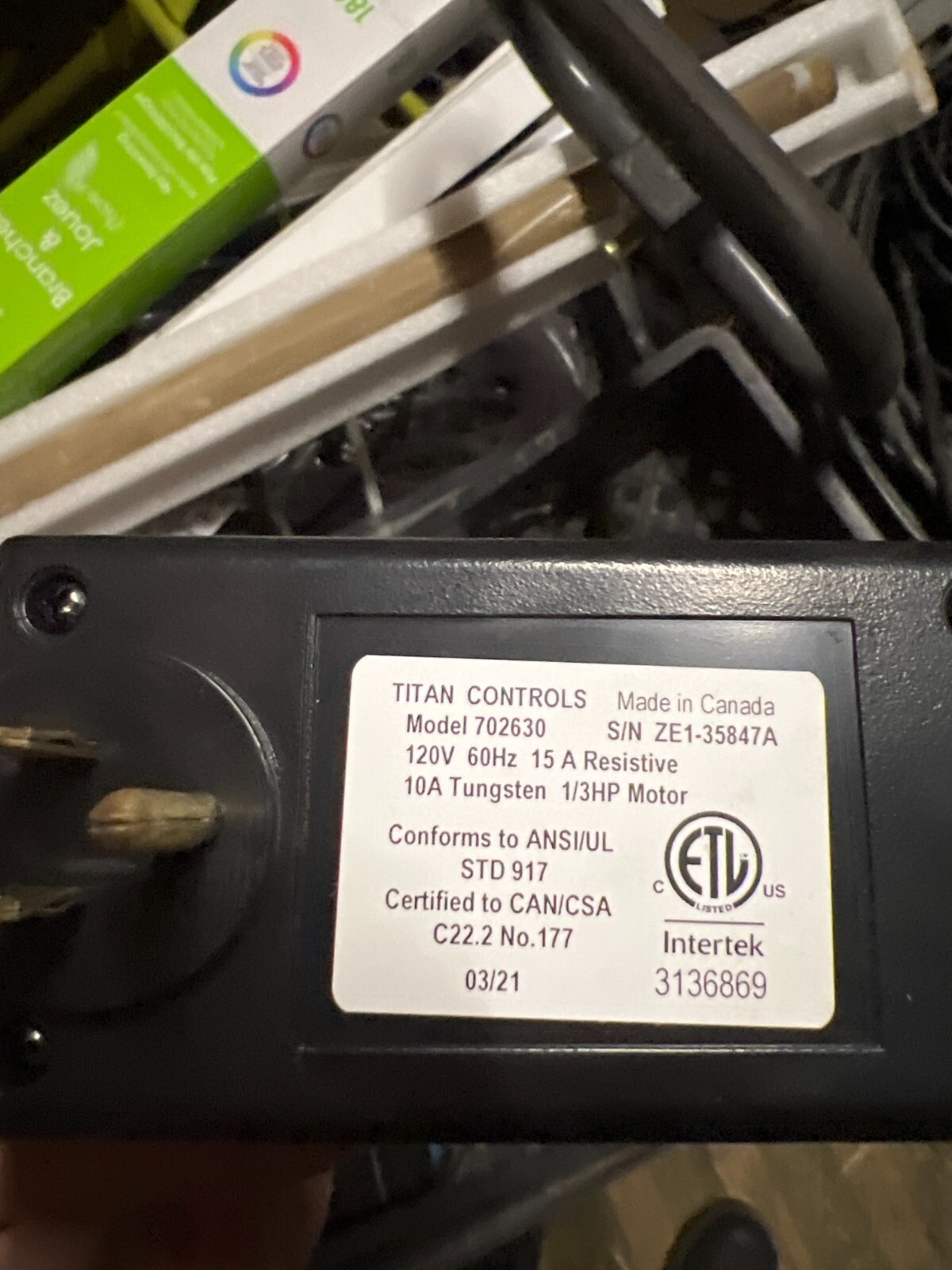 Titan Controls 702630 Zephyr 1 Day & Night Temperature Controller ...