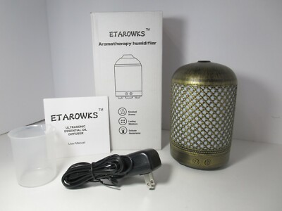 Bronze Aromatherapy Essential Oil Diffuser,Humidifier,Ultrasonic Quiet 