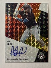 2021 Panini Mosaic Fusion Red & Yellow Auto Mosaic #AM-FT Fernando Tatis Jr /25