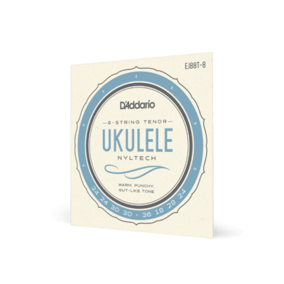 D'Addario EJ88T-8 8-String Tenor Ukulele Strings 024-024-030-030-036-018-028-024