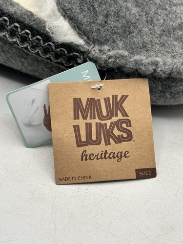 Muk Luks Damen Mokassin Hausschuhe Größe 9 Memory Foam Einlegesohlen grau neu mit Etikett - Bild 5 von 14