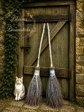 White Witch besom broom ~ decorated ~ Pagan Witch handfasting
