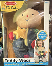 Melissa Doug Teddy Wear Buttoning Zipping Snapping Bear Toy 18 Months