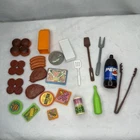 Vintage Barbie Doll Food Grill Accessories Pepsi Groceries Food Diorama F15B