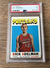 RICK ADELMAN 1971 TOPPS BASKETBALL TRAIL BLAZERS GREAT #11 PSA 5 R.I.P Coach HOF