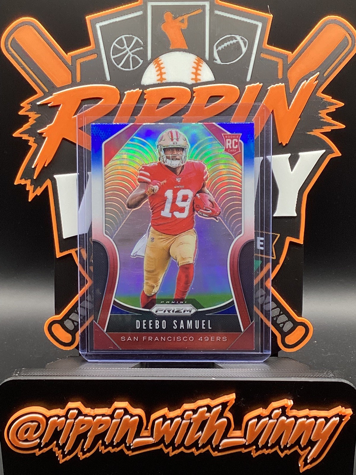 Deebo Samuel (RC) 49ers #346 2019 Panini Prizm Red White Blue Silver Football