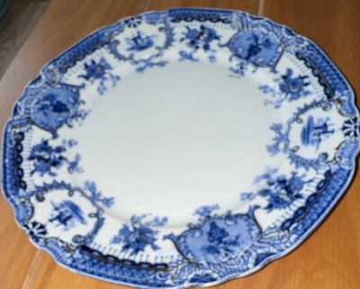 Royal Pottery English Decorative Collector Plate Blue White Porcelain Raleigh