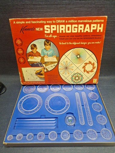 Vtg 1967 Kenner's Spirograph Drawing Set Box Kit No. #401 Complete No Pens 