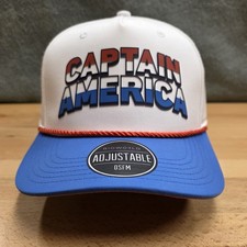 Marvel's Captain America Hat Cap Snapback Adjustable Red, White, Blue OSFM NWT
