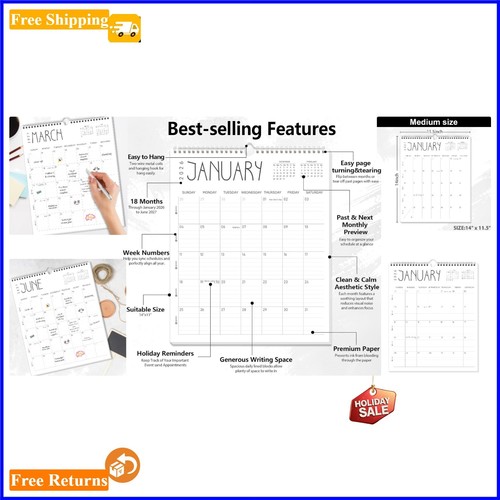 2026-2027 Extended Vertical Wall & Desk Calendar | eBay UK