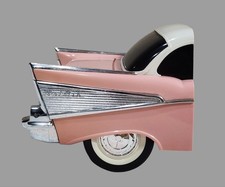 Vintage 1988 Pink '57 Chevy Belair Wall Mount Key Holder/RARE