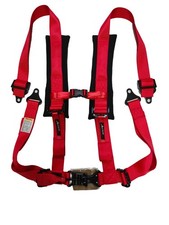 Red 4-pt. Harness W 2 Inch Padding And Latch And Link Buckle Utv Jeep Buggy Red 4-pt. Harness W 2 Inch Padding And Latch And Link Buckle Utv Jeep Buggy