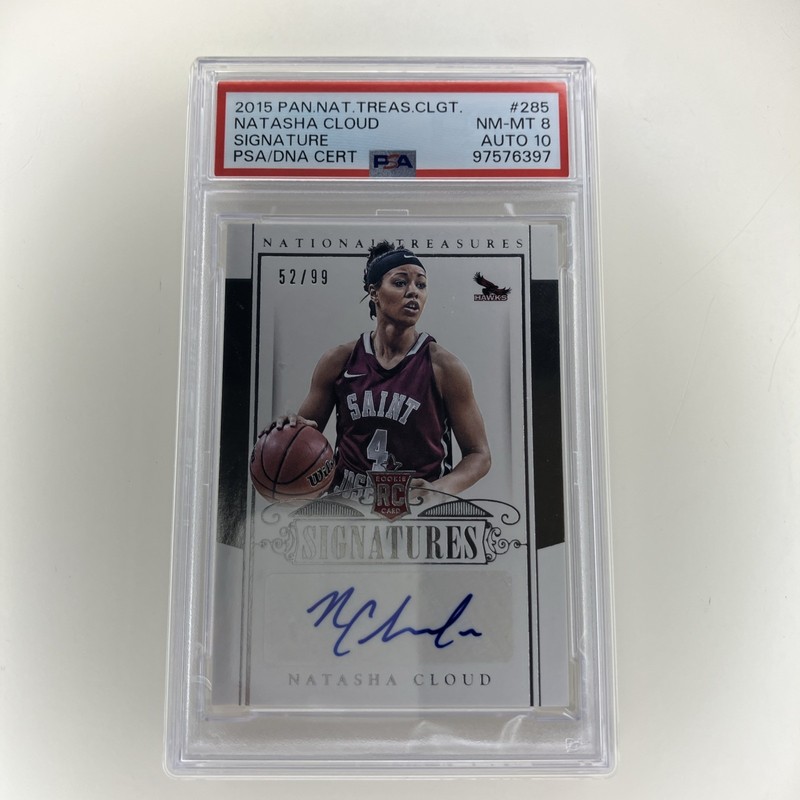 2015 Panini National Treasures Rookie Signatures Natasha Cloud #285 /99 PSA 8