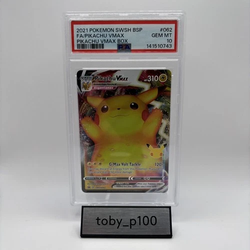 PSA 10 Pikachu VMAX Pokemon TCG SWSH062 Celebrations Black Star Promo #062 2021