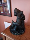 Guerilla And Baby, Bronze Statue On Marble Base, 10 Inch, Unmarked. — photo 3