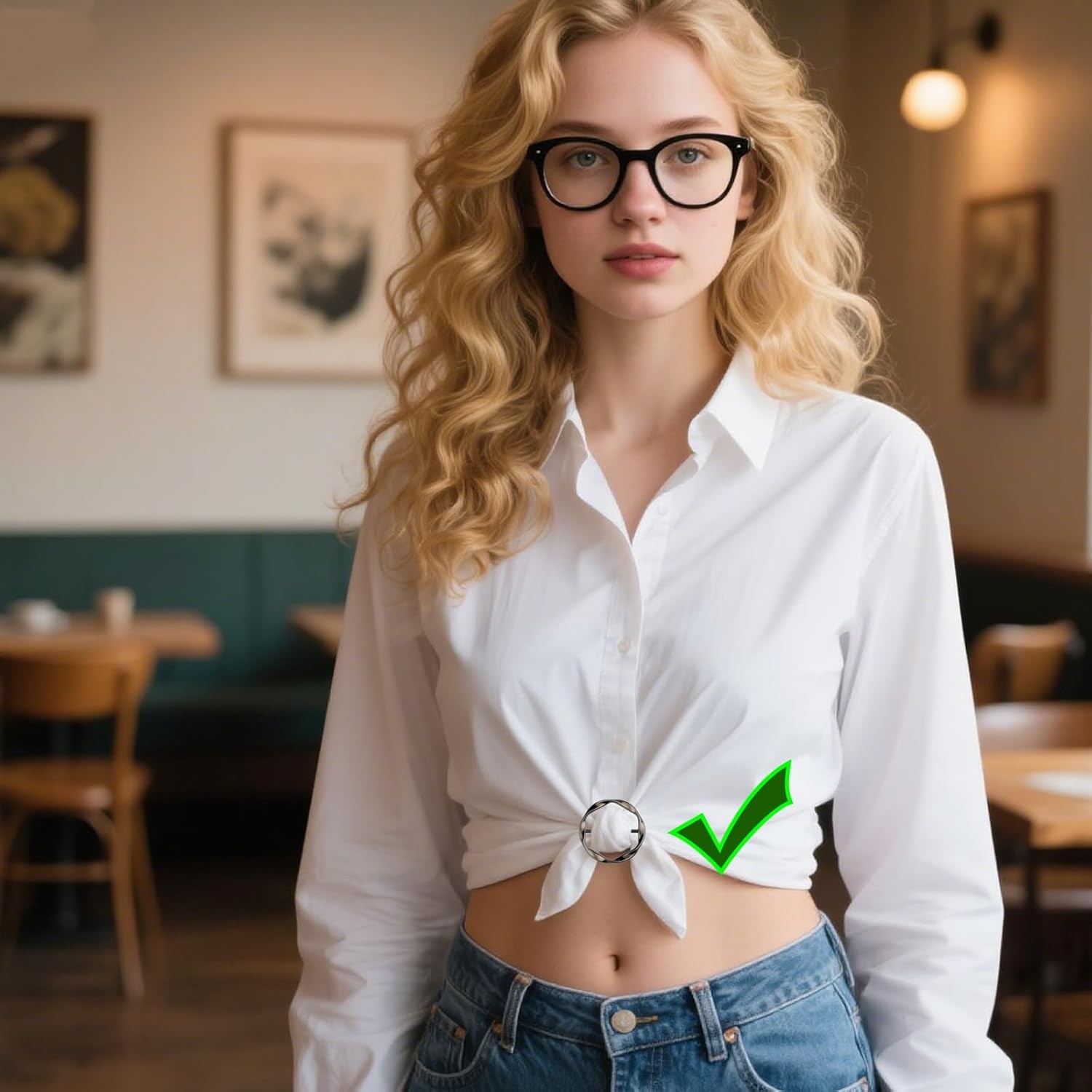 7PCS Premium Scarf Ring Clip, Cute T-Shirt Clips for Women Clothing, 4...