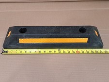 Vehicle Wheel Stop, Heavy Duty Rubber Parking Tire Block, 21-1/2"x6"x3-1/2"
