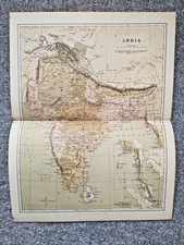 1875 Antique J Bartolomew Map of India