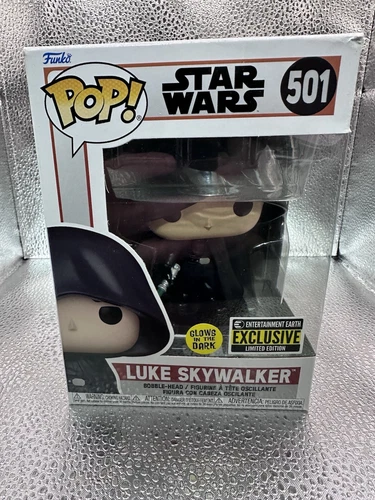 Funko Pop! Vinyl: Star Wars - Luke Skywalker (Glows in the Dark) NIB Damaged Box