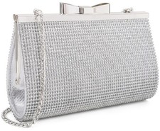 Evening Clutch Bag Cocktail Prom Sparkly Rhinestone Crystal Bride and Bridesm...