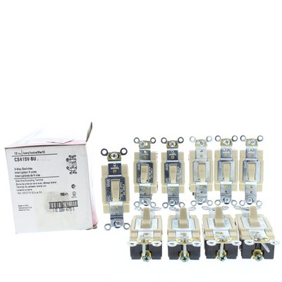 Cooper CS415V Ivory Commercial Toggle Wall Light Switch 4-Way 15A 120/277V 10pcs