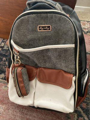 Itzy Ritzy Coffee & Cream Large Backpack Diaper Bag Includes Changing Pad