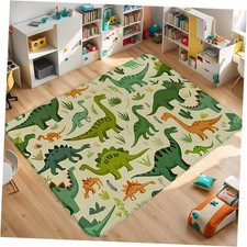 Dinosaur Area Rug - for Bedroom and Living Room Decor Soft Dino Rug - 36x24