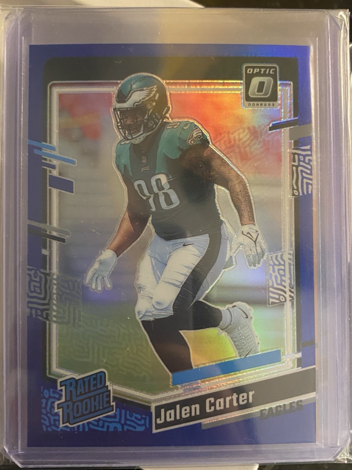 2023 Panini Donruss Optic - Rated Rookie Jalen Carter #281 Blue Prizm /199 (RC)