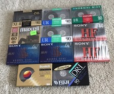 Mixed Lot of 11 NEW SEALED Cassette Tapes 60-90Min Maxwell, Sony, Scotch, Fuji 