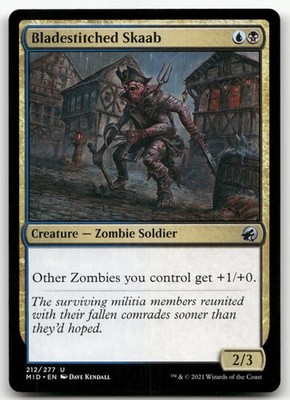 Bladestitched Skaab #212 (NM) Midnight Hunt MID Magic MTG