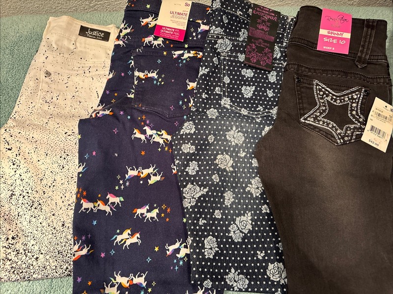 Girls Jeggings(4 Pairs) All Have Tags