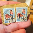 France & Colonies 0.25 Pre-Decimal Postage Stamps Rooster Used Handstamped — photo 1