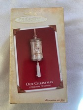 HALLMARK KEEPSAKE OUR CHRISTMAS A MILESTONE ORNAMENT 2004 Can turn years 1-75