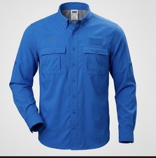 Helly Hansen Men s Medium Fishing Shirt Blue ...