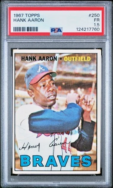 Topps Hank Aaron 1967 Season Baseball Sports Trading Cards