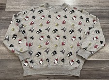 Hello Kitty Friends Sweatshirt Womens Small Gray 2024 Sanrio Soft Hybrid