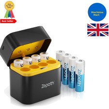 Fast Charging 8-Pack 3000mWh AA Lithium Batteries with Safety Features Included 39.99 per battery