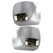 Bumper End Cap Set For 07-12 Chevrolet Silverado 2500 Hd 3500 Hd Chrome Front