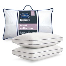 Silentnight 2 Pack Pillows Hotel Collection Box Side Front Back Sleeper Support