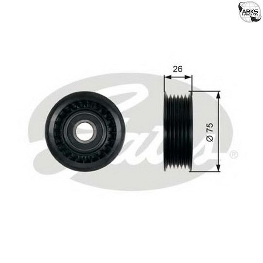 Aux Belt Idler Pulley fits VAUXHALL VECTRA C 3.0D 03 to 08 Guide Deflection New - Image 7