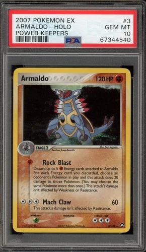 Pokemon Armaldo EX Power Keepers Holo Rare #3 PSA 10 Gem Mint
