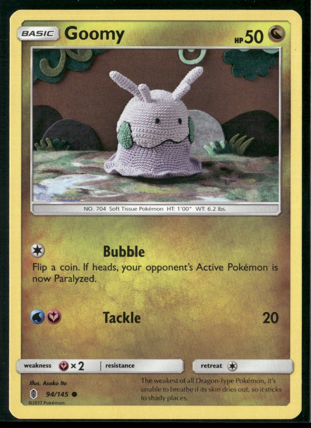 Goomy 94/145 SM - Guardians Rising NM Pokemon