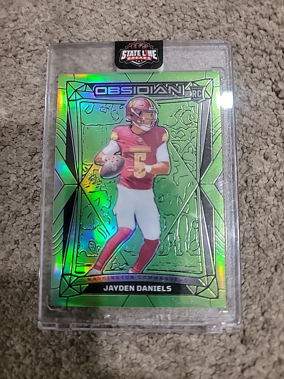 2024 Panini Obsidian Jayden Daniels #194 Green /5 (RC)