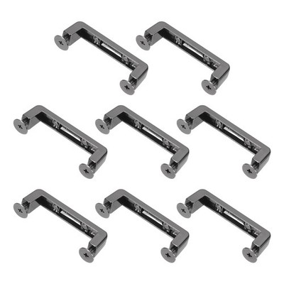 8 Pcs for D-Ring Connectors, 1.22'' Arc Alloy Buckles, Black