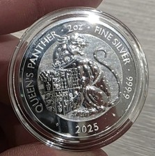 2025 Tudor beast 2oz Panther 999 silver coin, From the British Royal Mint 
