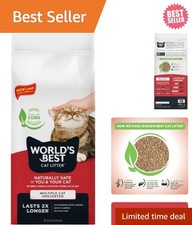 32 Lbs Natural Corn Cat Litter - Lightweight 99 Dust Free for Easy Cleanup