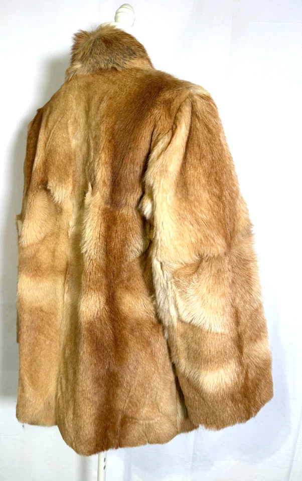 Vintage Genuine Orange Alaskan Brown Coyote Fur Coat Jacket Women's Sz M/L - Image 4 of 4