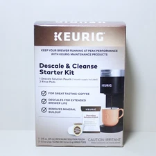 Keurig Descale & Cleanse Starter Kit - 1 Descale Solution Pouch And 2 Rinse Pods