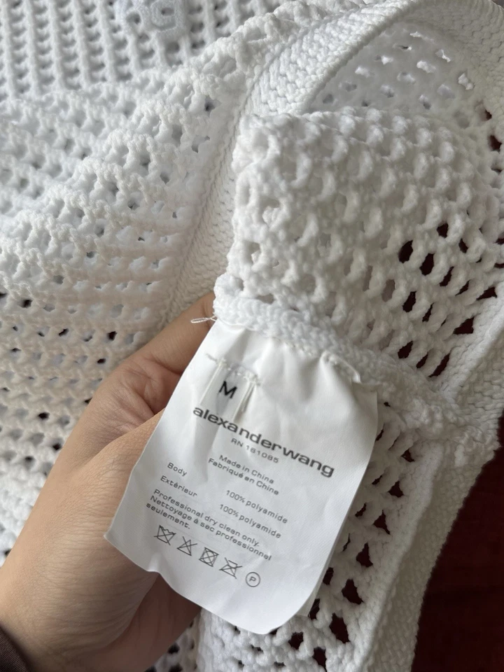 alexander wang crochet tshirt embroidered logo - image 4 of 4