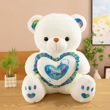 Love Heart Teddy Bear Plush Toy Soft Stuffed Animal 23cm USA Seller